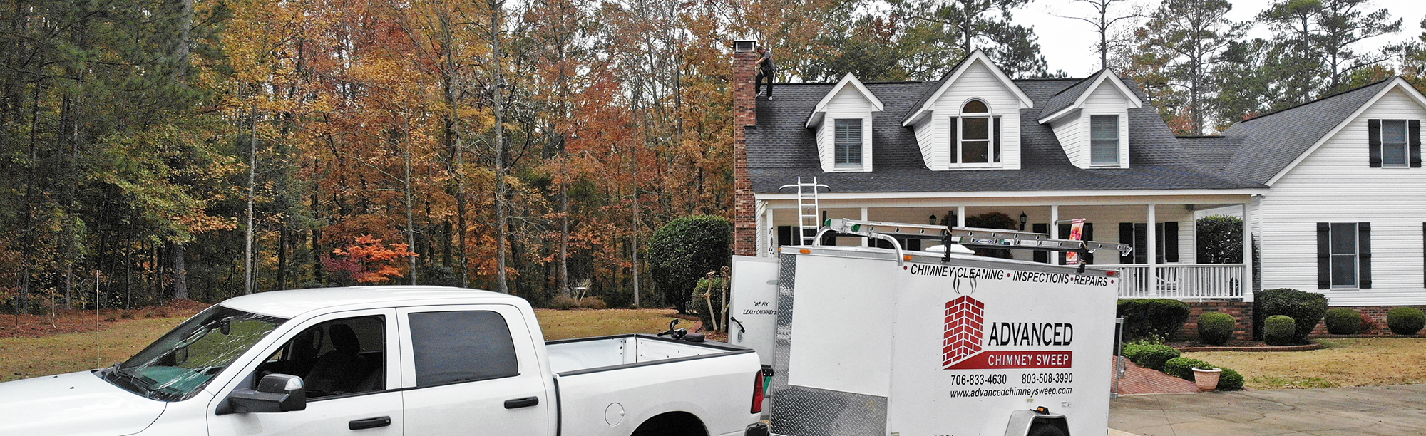 created by dji camera Augusta GA chimney inspection
