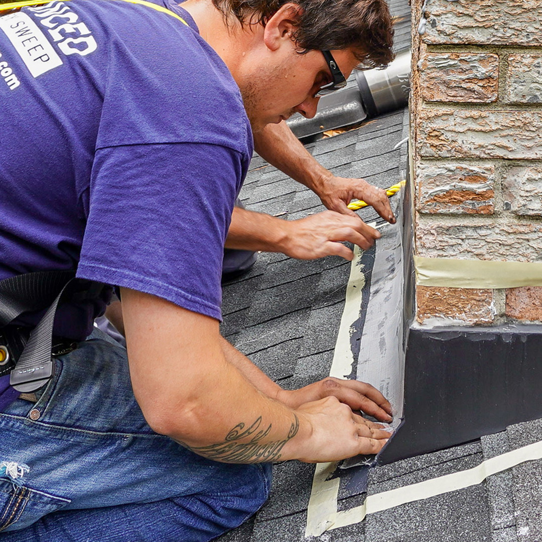 Repairing damaged chimney flashing in Five Forks & Greer, SC